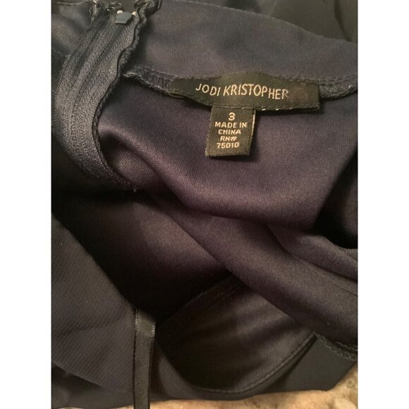 Jodi Kristopher womens Navy long evening skirt 26 waist - Picture 4 of 5